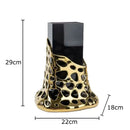 GobekUsa Gold Plated Hollowed Vase for Desk Decoration and Floral Arrangement