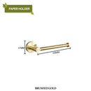 GobekUsa Brushed Gold Bathroom Hardware Set with Stainless Steel Towel Bar & Paper Holder