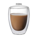 GobekUsa Double Wall Glass Cup for Coffee Milk Juice Tea - High-resistance Drinkware