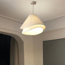 GobekUsa Cream Fabric LED Pendant Chandelier for Nordic Minimalist Home Decor