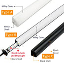 GobekUsa Black V LED Aluminum Profile with Milky Cover for Strip Light in Corner Cabinets