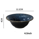 GobekUsa Ceramic Dinnerware Set - Japanese-Inspired Kiln Change Plates and Bowl