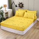 GobekUsa Golden Feather Fitted Sheet Set: 120/150/180Cm + 2 Pillowcases