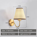 GobekUsa Cloth LED Wall Lamp, Modern Bedroom Bedside Sconce Light Luminaire