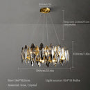 GobekUsa Crystal Chandelier: Elegant Ceiling Hanging Light for Living Room & Dining Table