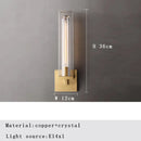 GobekUsa Bronze Copper Crystal Sconce Wall Lamps for Living Room & Bedroom