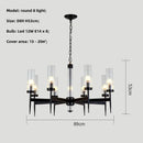 GobekUsa Gold Metal Glass LED Pendant Lights Chain Hanging Lamp