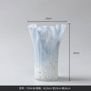 GobekUsa Golden Trumpet Ceramic Flower Vase Home Decoration Accessories