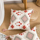 GobekUsa Boho Loop Tufted Tassel Pillow Cover - Ethnic Embroidered Decorative Cushion