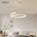 GobekUsa Black/White Spiral Chandelier for Living Dining Kitchen. Trendy Round Indoor Lighting Fixture.