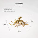 GobekUsa Golden Octopus Metal Sculpture - Home Decor Figurine