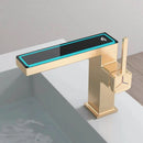 GobekUsa Gun Grey Digital Display Basin Faucet: Modern Black Bathroom Sink Tap with Temperature Display