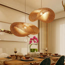 GobekUsa Bamboo Pendant Light Hand Woven LED Chandelier for Home Decor