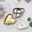 GobekUsa Heart-Shaped Jewelry Stand Tray: Earrings & Necklace Display Plate