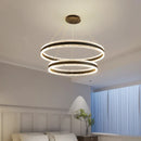 GobekUsa Circle Rings LED Chandelier for Living & Dining Room - Modern Acrylic Aluminum Lighting