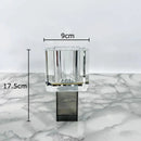 GobekUsa Crystal Glass Vase with Artificial Flowers, Modern Home Decor