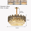 GobekUsa K9 Crystal Chandelier for Modern Interior Lighting in Living Room, Luminaire Hanging Light