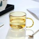 GobekUsa Double Bottom Glass Mugs Set - 250ml Wine Whiskey Coffee Tea Juice Water Cups