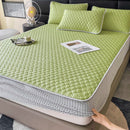 GobekUsa Cool Summer Bed Mat Set Queen - High-quality Ice Silk Fabric