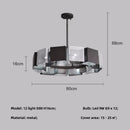 GobekUsa Black Metal Loft LED Chandelier: Modern Indoor Pendant Lamp Fixture Home Lighting