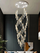 GobekUsa Crystal Ceiling Chandelier: Modern Nordic Design, Long Staircase Pendant Lamp