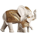 GobekUsa Elephant Sculpture Figurine for Shelf, Desk, Home Decor - Resin Statue Housewarming Gift