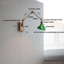 GobekUsa Brass LED Wall Light Fixture Rotatable Glass Stair Lamp