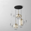 GobekUsa Industrial Retro LED Glass Pendant Light Chandelier for Kitchen Restaurant