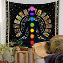 GobekUsa Astrology Chart Tarot Tapestry Wheel Sun Moon Tree Mushroom Wall Hanging