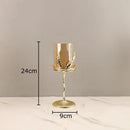 GobekUsa Golden Branches Candle Holders Metal Glass Candlestick Aroma Container