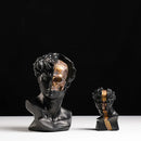 GobekUsa Golden Skeleton Abstract Resin Statue Home Decor Figure