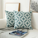 GobekUsa Embroidered Geometric Floral Cushion Cover 45x45cm