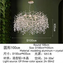 GobekUsa Golden Crystal Tree Ceiling Chandelier, Luxury Aluminum Art Fixture