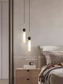 GobekUsa Copper Wall Lamp: Modern Nordic Marble Pendant Light for Living Room & Bedroom