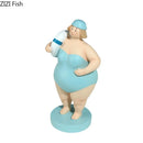 GobekUsa Beach Swimsuit Women Resin Sculpture Figure Desk Ornament Room Decor