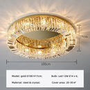 GobekUsa Crystal LED Ceiling Light Chandelier for Bedroom, Modern Round Indoor Lighting