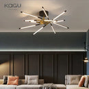 GobekUsa Black LED Ceiling Chandelier for Nordic Modern Home Decor