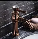 GobekUsa Gold Brass Single Handle Bathroom Mixer Taps for Counter top Basin