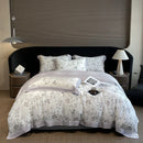 GobekUsa Eucalyptus Fiber Flowers Bedding Set: Duvet Cover, Bed Sheet, Pillowcase - 4Pcs
