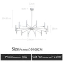 GobekUsa LED Ceiling Chandelier: Minimalist Nordic Home Lighting for Living Room, Bedroom, Dining Area