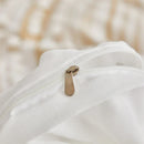 GobekUsa Boho Stripe Furball Duvet Set: High-Quality King Size Bedding with Tassels