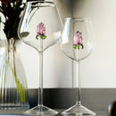 GobekUsa 3D Rose Stemware Wine Glass, Champagne Flute - Lovely Gift Home Decor