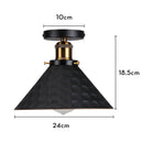 GobekUsa Industrial Flush Mount Light for Home Decor in Bedroom, Kitchen, Living Room