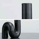 GobekUsa Black Pipe Geometric Resin Twist Knot Figurine - Home Decor Accessory
