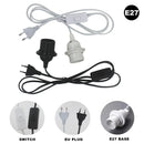GobekUsa Decorative Lamp Cord with Dimmer Switch and E14 E27 Socket