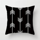 GobekUsa Heart Stripe Pillow Cases | Black & White Polyester Cushion Covers