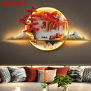 GobekUsa LED Landscape Pine Picture Wall Light for Home Decor