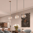 GobekUsa Clear Glass Ball Pendant Chandelier for Dining Room Bedroom Decor Lighting