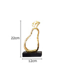 GobekUsa Fruit Shaped Metal Crafts Apple/pear Hollow Out Sculpture Modern Home Decor