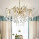 GobekUsa Gold Crystal Ceiling Chandelier for Bedroom Dining Living Room